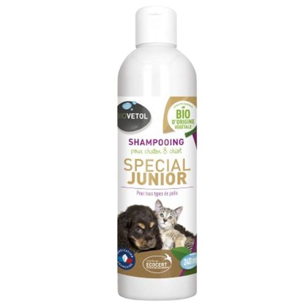 Sampon Bio Junior pentru Catei si Pisici - Biovetol Shampooing Special Junior pour Chien&Chat, 240 ml