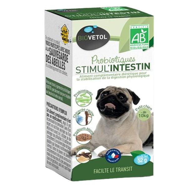 Stimul Intestin Probiotic Bio pentru Catei Talie Mica -10Kg - Biovetol Probiotiques Stimul Intestin Petit Chien -10kg, 32 g