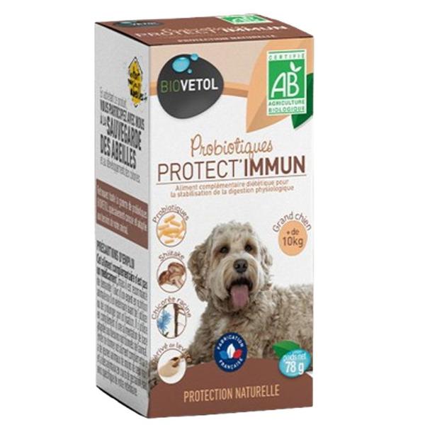 Protect Imun Probiotic Bio pentru Catei Talie Mare +10Kg - Biovetol Probiotiques Protect Immun Grandt Chien +10kg, 78 g