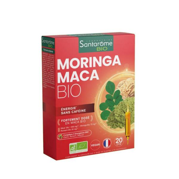 Supliment Alimentar Maca Moringa - Santarome Bio, 20 fiole