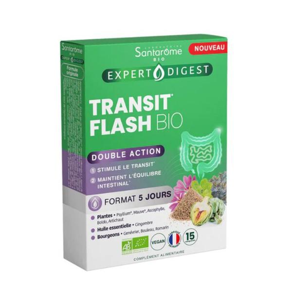 Supliment Alimentar Tranzit Flash Bio - Santarome Bio, 15 comprimate