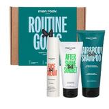 Set cadou Men Rock Routine Goals Essential Grooming Routine Kit ( sorbet dupa barbierit 100 ml + crema de fata 50 ml + sampon 200 ml ) 