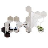 Set Oglinzi Decorative Acrilice Design Hexagon Silver XL Size - MyStyle Luxury Home 6 bucati