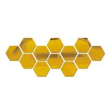 Set Oglinzi Design Hexagon - Oglinzi Decorative Acrilice Gold - MyStyle Luxury Home 12 bucati/set