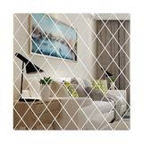 Set 32 Oglinzi Acrilice Diamant Romb Sticker Auto-adeziv Decorativ pentru Baie Living si Bucatarie 50 x 100