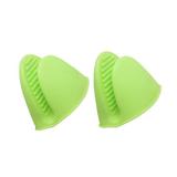 Set 2 manusi de protectie cuptor, Senmase, Silicon, 8.5x11 cm, Verde