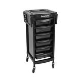 Carucior Cosmetica T-600A - Beautyfor Hairdresser Salon Trolley, Negru, 1 buc