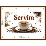 Banner personalizat Servim cafea 80x110 cm