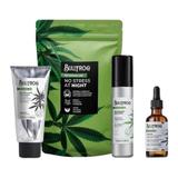 Set cadou pentru ingrijirea fetei Bullfrog Kit Stress Free at Night ( Gel exfoliant 100 ml + Ulei barba 50 ml + Crema fata 75 ml )