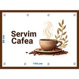 Banner personalizat Servim cafea 80x110 cm