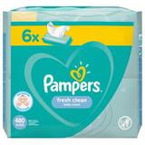 SHORT LIFE - Servetele Umede pentru Bebelusi - Pampers Fresh Clean, 6 x 80 buc