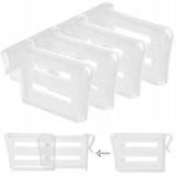 Set 4 compartimente pentru frigider, reglabile, plastic, transparent, 8-12 cm