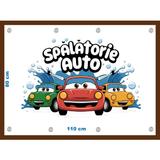 Banner Spalatorie Auto cu masini dimensiune 80x110cm