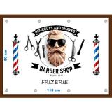 Banner Frizerie Barber Shop dimensiune 80X110 cm