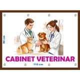 Banner Cabinet Veterinar cu capse si clipsuri, dimensiune 80x110 cm