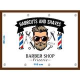 Banner Frizerie Barber Shop dimensiune 80x110 cm