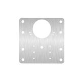 Placa din inox pentru reparatie defecte balama mobilier, 90x90 mm