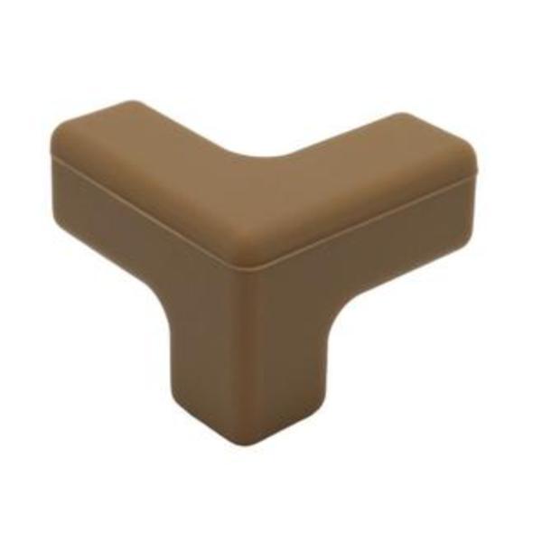 Protectie plastic soft, 3D pentru colturi mobilier, 40x40x30 mm, maro