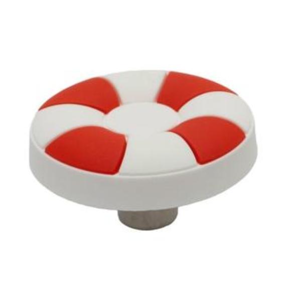 Buton plastic soft pentru mobilier copii, Colacel de salvare, 46x46x24 mm