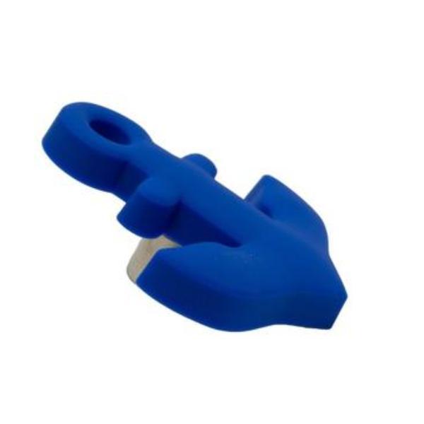 Buton plastic soft pentru mobilier copii, Ancora albastra, 54x62x24 mm