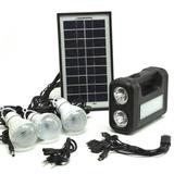 Kit solar GD-Lite 8017 dotat cu dispozitive USB cu 3 becuri Led si acumulator de mare capacitate