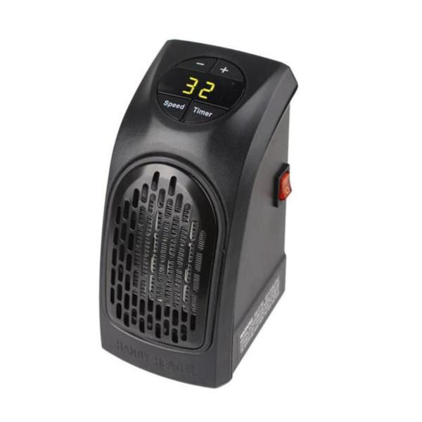 Aeroterma portabila cu incalzire instant, suprafata 25mp, 350W, neagra, iZowe, timer