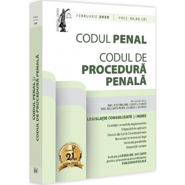 Codul penal si Codul de procedura penala Februarie 2025 - Dan Lupascu, editura Universul Juridic