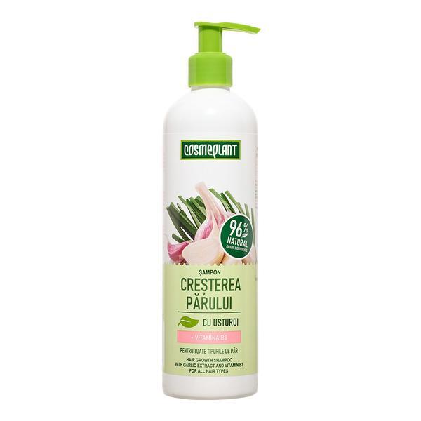 Sampon pentru cresterea parului cu extract de usturoi și vitamina B3 Cosmeplant, 400 ml