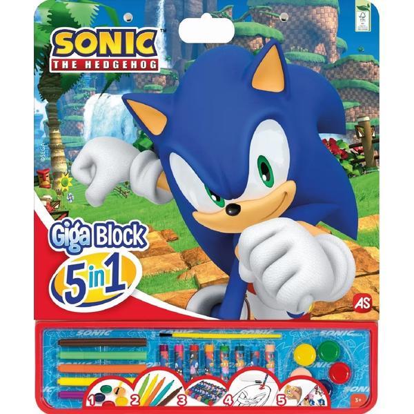 Set pentru desen. Giga block. Sonic The Hedgehog  5 in 1