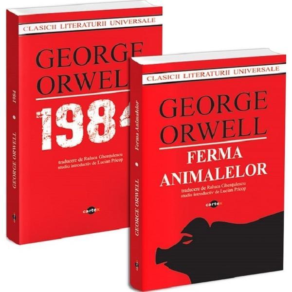 Pachet 2 carti: George Orwell. Ferma animalelor + 1984 - George Orwell, editura Cartex