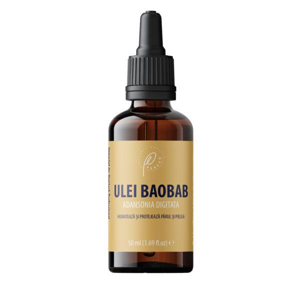 Ulei Baobab 100% Pur, Presat la Rece, Organic – Hidratare Piele și Păr, Elasticitate și Protecție, Perevo, 50 ml