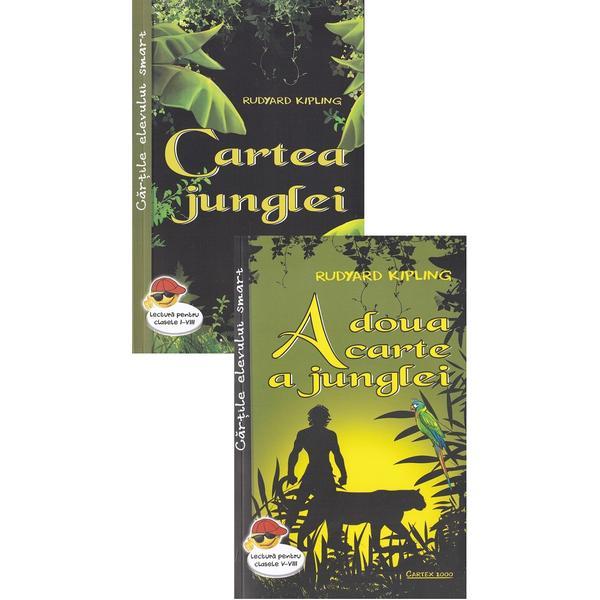 Pachet 2 carti: Rudyard Kipling. A doua carte a junglei + Cartea junglei - Rudyard Kipling, editura Cartex