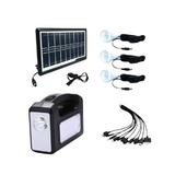 Sistem de iluminat solar GDPLUS, 3 becuri LED, cablu de incarcare 5-in-1, cablu de alimentare, GD-17