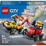 Lego City - Pachet de curse furgoneta de pizza vs Camion de pompieri