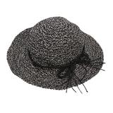 Palarie Malvina Paie Neagra Bucket-Hat