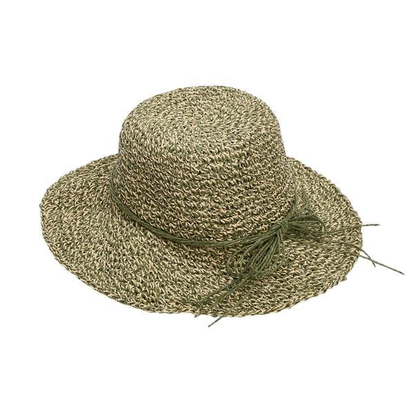 Palarie Malvina Paie Verde Bucket-Hat