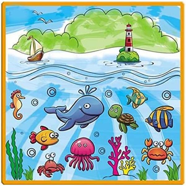 Lumea oceanelor. Poster lavabil de colorat
