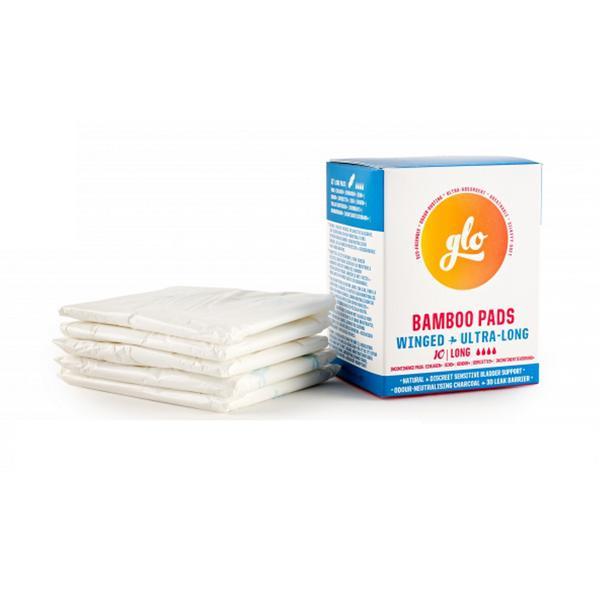 SHORT LIFE - Absorbante Lungi cu Carbune Activ cu Aripioare pentru Flux Intens sau Incontinenta Urinara Glo Flo, 10 buc (4 picaturi)