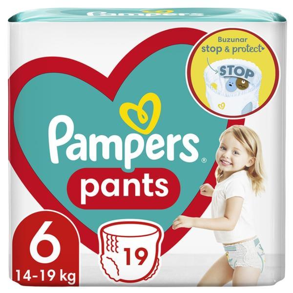 SHORT LIFE - Scutece-Chilotel - Pampers Pants Active Baby, marimea 6 (14-19  kg), 19 buc