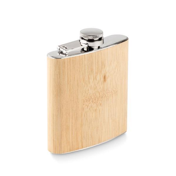 Sticla pentru bauturi fine, 175 ml, metal, bambus