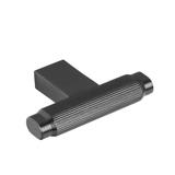 Buton pentru mobila Brooklyn, finisaj negru titan, 55x37 mm