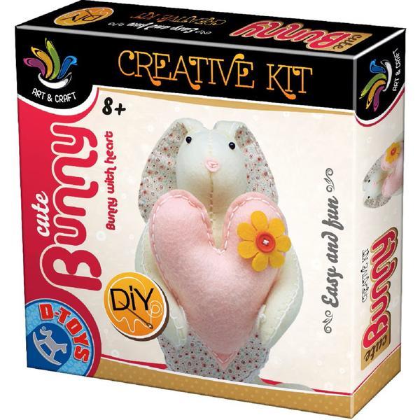 Set creativ: Iepuras cu inimioara D-Toys