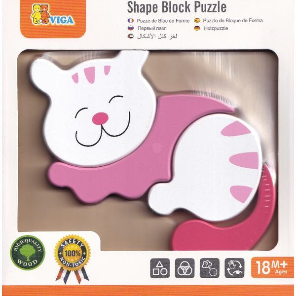 Puzzle din lemn: Pisica