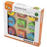 Puzzle din cuburi de lemn: Mijloace de transport