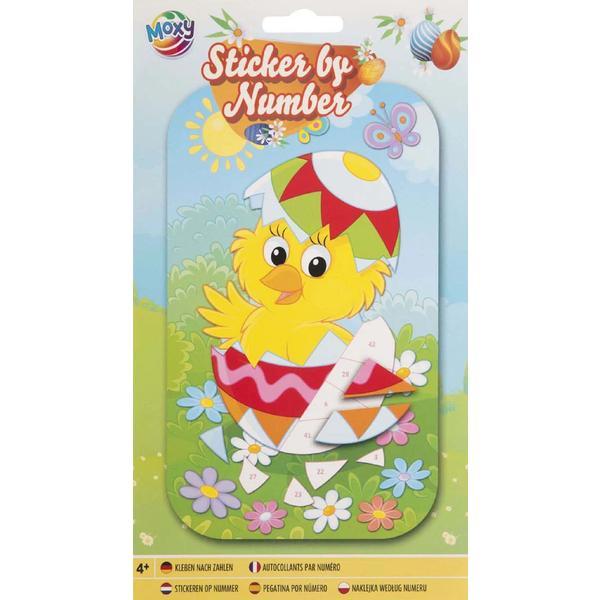 Stickere pe numere pentru Paste. Puisor