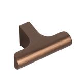 Buton pentru mobila Hinoki, finisaj bronz periat, 60x36.7 mm