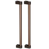 Set manere spatiale double Casey Big, finisaj maro metalic texturat / bronz mat, L:448 mm