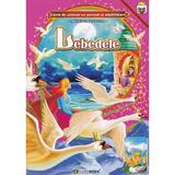 Lebedele. Carte de colorat cu povesti si abtibilduri, editura Eurobook