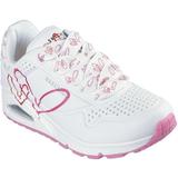 Pantofi sport femei Skechers Uno - Twin Hearts 177924-WRPK, 39, Alb