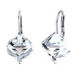 Cercei Argint 925, Swarovski cub aurore, 6 mm